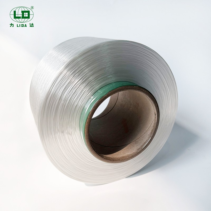 Filament cumadh trilobal polyester geal optigeach