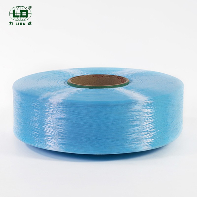 Snàth filament dathte leth-dhull polyester dope